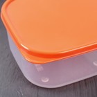 Контейнер квадратный Доляна, пищевой, 700 мл, цвет оранжевый - Фото 2