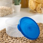 Контейнер для хранения Доляна, пищевой, 500 мл, пластик, прозрачный, крышка синяя - Фото 3