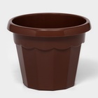 Горшок для цветов с поддоном «Доляна. Эрика», 700 мл, пластиковый, коричневый - Фото 2
