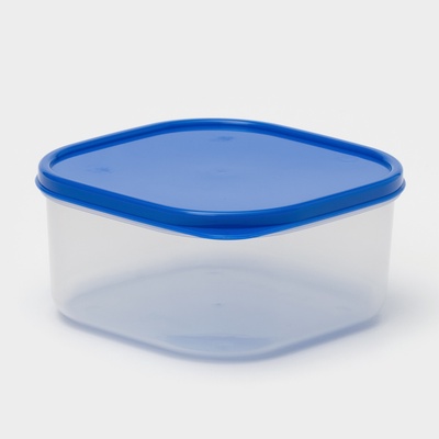 Контейнер для хранения Доляна, пищевой, 700 мл, пластик, прозрачный, крышка синяя