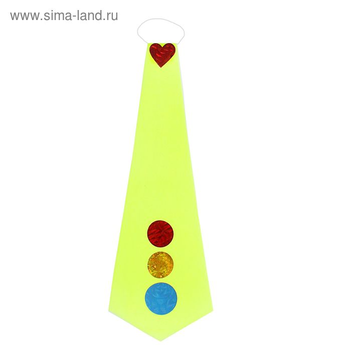 Карнавальный галстук "Сердечки", цвета МИКС - Фото 1