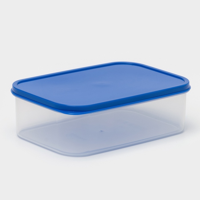 Контейнер пищевой Доляна, 1.2 л, цвет синий - Фото 1