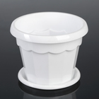 Горшок для цветов с поддоном «Доляна. Эрика», 700 мл, пластиковый, белый - Фото 1