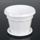 Горшок для цветов с поддоном Доляна «Эрика», 0,7 л, цвет белый - фото 809370342