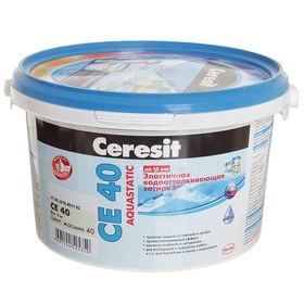 Эластичная водоотталкивающая затирка Ceresit CE 40 Aquastatic (1-10 мм), жасмин, 2 кг