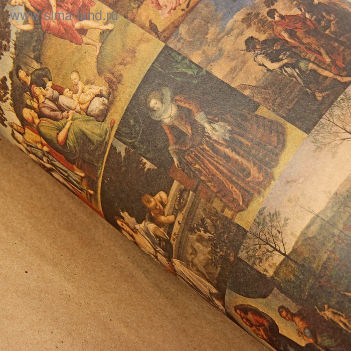 Бумага упаковочная крафт "Ренессанс", 70 х 100 см набор 10 листов - Фото 1