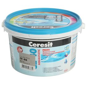 Эластичная водоотталкивающаяся затирка Ceresit CE40 Aquastatic (1-10 мм), манхеттен, 2 кг