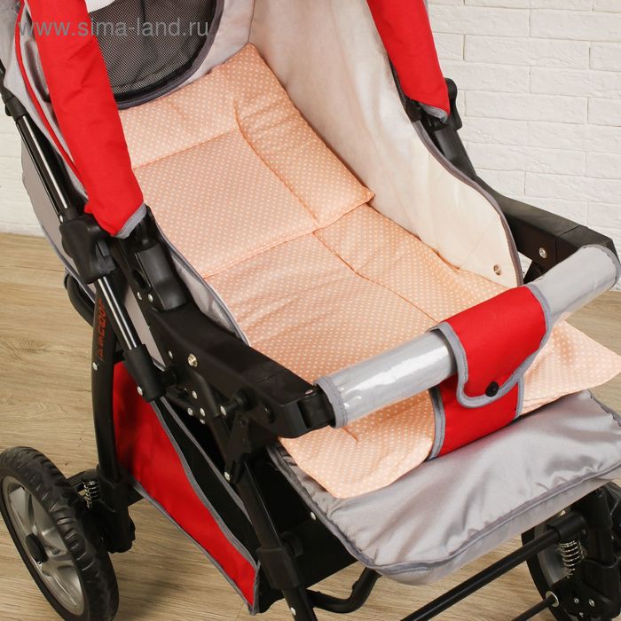 Набор для детской коляски для девочки, 2 предмета (подушка-35х38 см, матрас-69х38 см), цвет МИКС - Фото 1