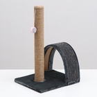 Когтеточка «Столбик», 35×30×54 см, с дугой и игрушкой, МИКС - Фото 2