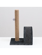 Когтеточка «Столбик», 35×30×54 см, с дугой и игрушкой, МИКС - Фото 3