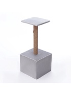 Домик для кошек с когтеточкой «Куб», 35×30×85 см, с площадкой и игрушкой, цвет МИКС - Фото 3
