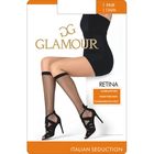 Гольфы женские Glamour Collant Retina, сетка, цвет miele (лёгкий загар) - Фото 1