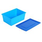Ящик универсальный для хранения с крышкой, объем 30л., цвет: небесно- синий - Фото 5