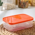 Контейнер пищевой Доляна, 1,2 л, цвет оранжевый - Фото 1