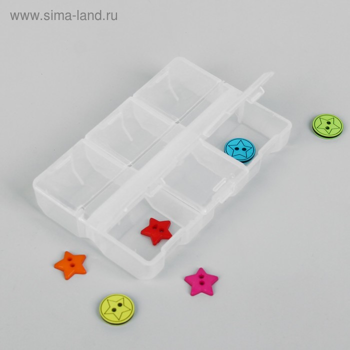 Контейнер для бисера, цвет прозрачный - Фото 1