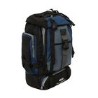 Рюкзак туристический на молнии, 1 отдел, 5 наружных карманов, объём - 35л, чёрный/синий - Фото 2