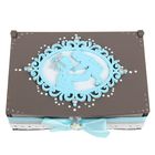 Шкатулка "Мамины сокровища" голубая 16х11,5х7 см - Фото 2