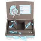 Шкатулка "Мамины сокровища" голубая 16х11,5х7 см - Фото 4