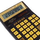 Калькулятор настольный Citizen "SDC-888TIIGE", 12-разрядный, 158 х 203 х 31 мм, двойное питание, чёрный/золото - Фото 3