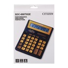 Калькулятор настольный Citizen "SDC-888TIIGE", 12-разрядный, 158 х 203 х 31 мм, двойное питание, чёрный/золото - Фото 5