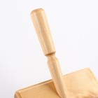 Щётка - пуходёрка деревянная "Премиум" широкая с каплями, основание 120 х 60 мм - фото 8277969