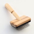 Щетка деревянная «Премиум» без капель для длинношерстных животных, основание 80×60 мм - Фото 6