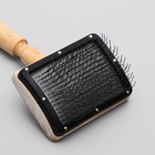 Щетка деревянная «Премиум» без капель для длинношерстных животных, основание 80×60 мм - Фото 9