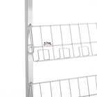 Стойка-стеллаж универсальная, 6 прямых полок, 95×30×180 см, белый - Фото 4