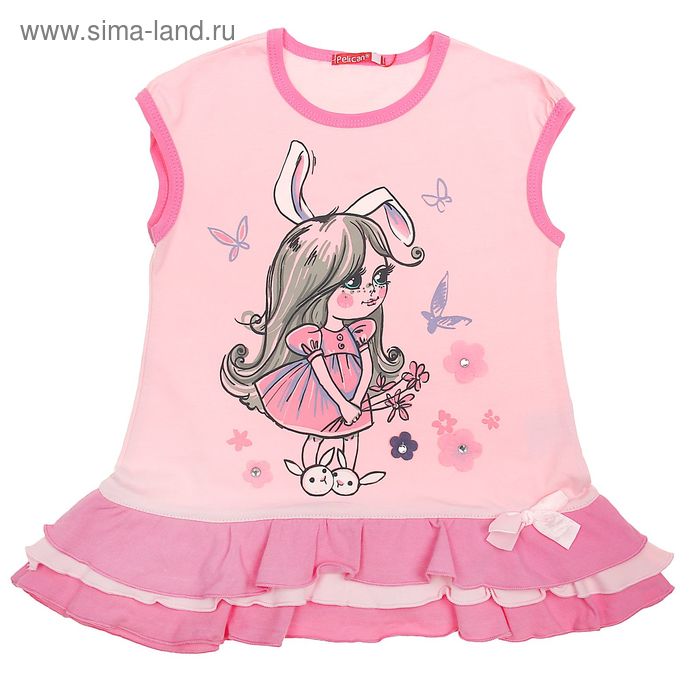 Платье для девочек, рост 98-104 см, возраст 3 года, цвет розовый - Фото 1