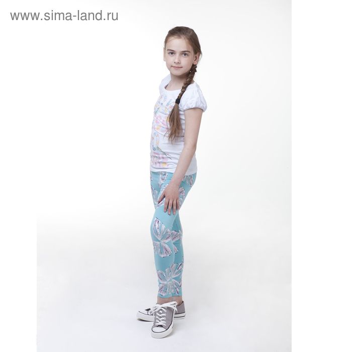 Брюки для девочек, рост 146-152 см, возраст 11 лет, цвет нежно-голубой - Фото 1