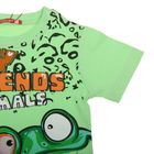 Комплект для мальчиков (футболка + шорты), рост 92-98 см, возраст 2 года, цвет светло-зелёный - Фото 2
