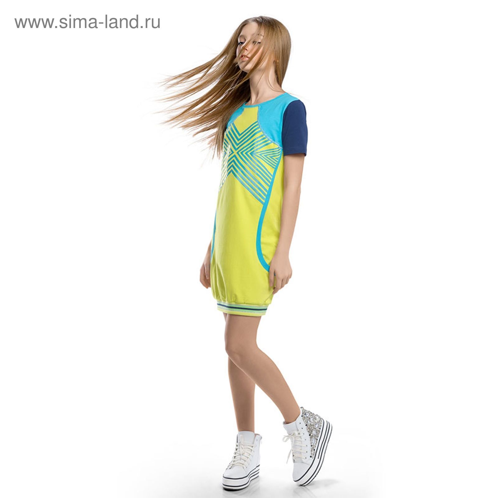Платье для девочек, рост 152-158 см, возраст 12 лет, цвет лайм (1402637) -  Купить по цене от 1 233.30 руб. | Интернет магазин SIMA-LAND.RU