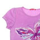 Комплект для девочек (футболка + шорты), рост 104-110 см, возраст 4 года, цвет лавандовый - Фото 3