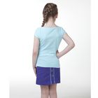 Комплект для девочек (футболка + юбка), рост 122-128 см, возраст 7 лет, цвет нежно-голубой - Фото 7