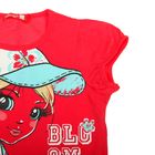 Комплект для девочек (футболка + юбка), рост 98-104 см, возраст 3 года, цвет малиновый - Фото 2