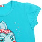 Комплект для девочек (футболка + шорты), рост 92-98 см, возраст 2 года, цвет бирюзовый - Фото 2
