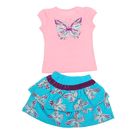 Комплект для девочек (футболка + юбка), рост 92-98 см, возраст 2 года, цвет розовый - Фото 5