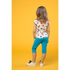 Комплект для девочек (футболка + бриджи), рост 98-104 см, возраст 3 года, цвет бирюзовый - Фото 3