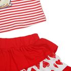 Комплект для девочек (футболка + юбка), рост 104-110 см, возраст 4 года, цвет красный - Фото 5