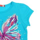 Комплект для девочек (футболка + шорты), рост 110-116 см, возраст 5 лет, цвет бирюзовый - Фото 3
