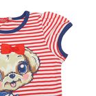 Комплект для девочек (футболка + юбка), рост 92-98 см, возраст 2 года, цвет красный - Фото 3