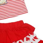 Комплект для девочек (футболка + юбка), рост 92-98 см, возраст 2 года, цвет красный - Фото 5