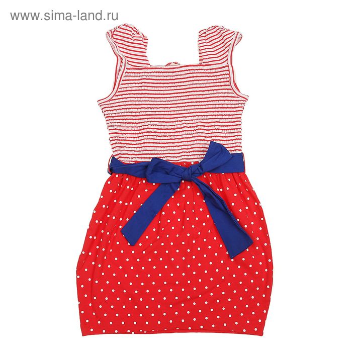 Платье для девочки, рост 122-128 см, цвет красный - Фото 1