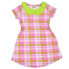 Платье детское с коротким рукавом, рост 98-104 см, цвет розовый, воротник МИКС (арт. 743-AZ) - Фото 1