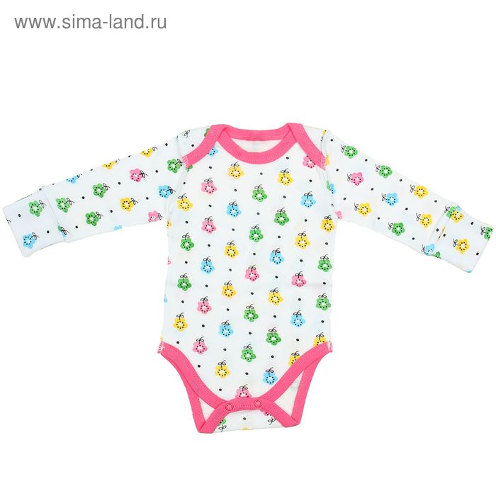 Боди с длинным рукавом, рост 62 см, цвет МИКС (арт. AZ-575) - Фото 1