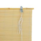 Штора рулонная бамбуковая 160 х160 см "Осака", цвет натуральный - Фото 3