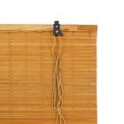 Штора рулонная бамбуковая 80 х160 см "Кабуки", цвет светлый дуб - Фото 3