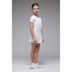 Костюм гимнастический "Мастер-класс", с коротким рукавом, юбка-сетка, размер 32, цвет белый - Фото 1