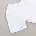 Костюм гимнастический "Мастер-класс", с коротким рукавом, юбка-сетка, размер 34, цвет белый - Фото 5