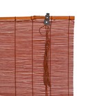 Штора рулонная бамбуковая 140 х 160 см "Осака", цвет венге - Фото 3